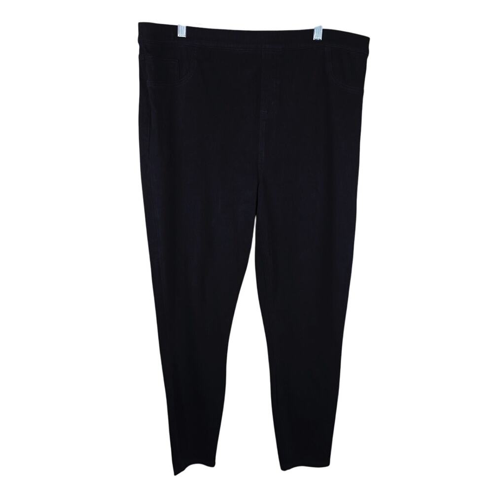 Spanx The Perfect Pant Slim Straight Closet Staple Black Faux Pocket Pants 3X
